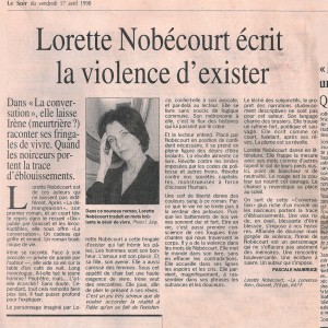 Le Soir, Belgique, 17 avril 1998