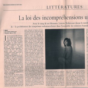 Le Monde, 30 août 2002