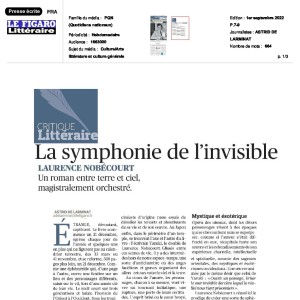 Le Figaro Littéraire, 1 sept 2022
